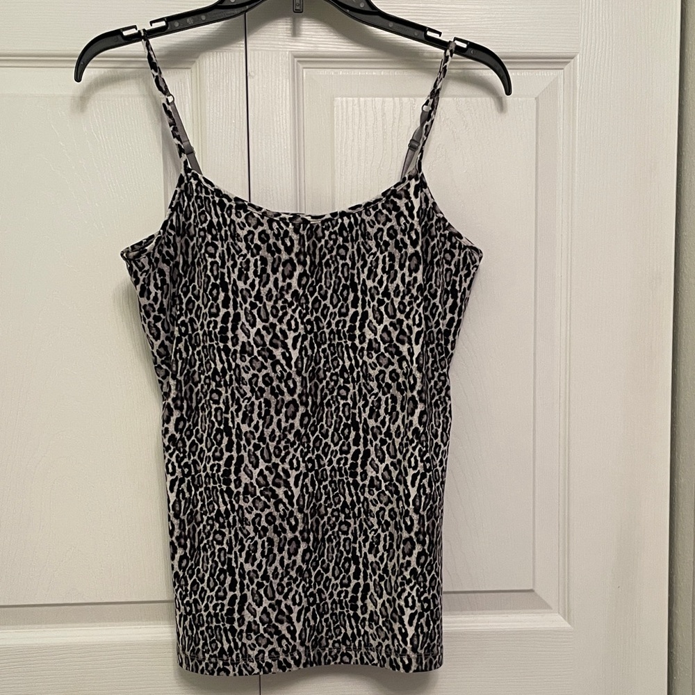 APT. 9 Essentials Medium Animal Leopard Print Tank Cami Camisole Like New